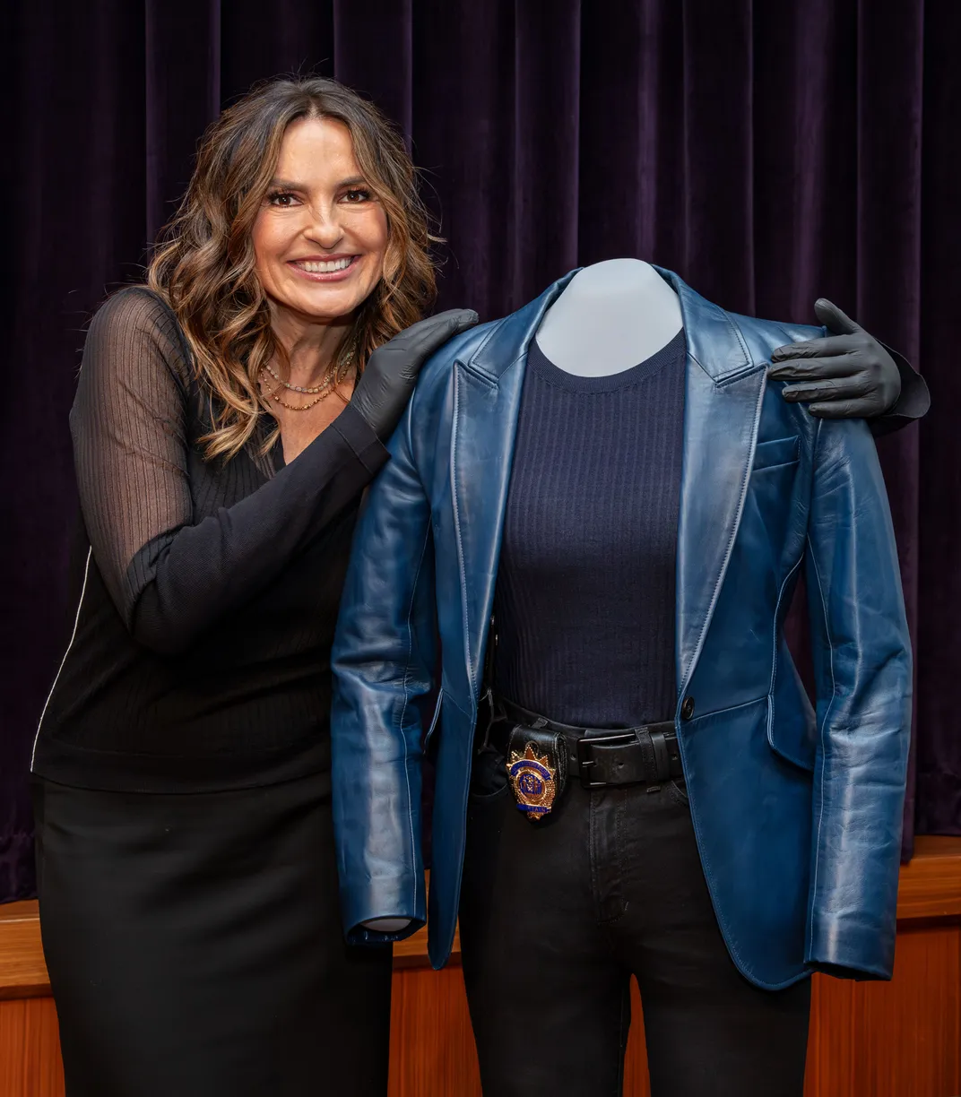 Mariska Hargitay with her donated costume