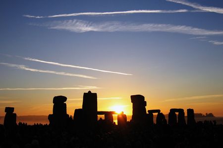 Summer solstice sunrise over Stonehenge