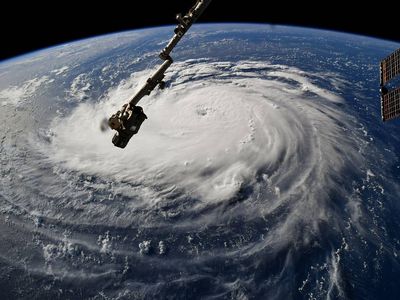 Astronauts aboard the International Space Station captured incredible images of Hurricane Florence on Sept. 10.