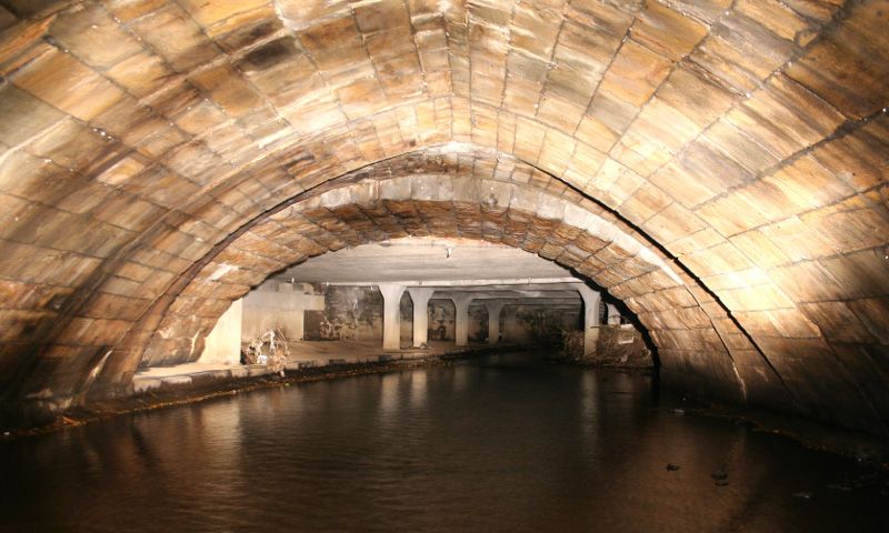 underground river and bridge