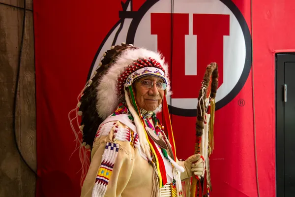 Ute Tribe Elder and the Utah Utes Logo thumbnail