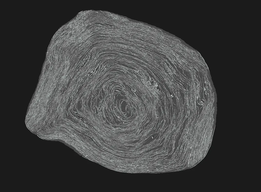 Scroll from CT scan