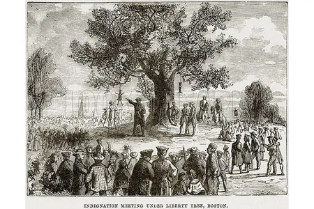 The Liberty Tree in colonial-era Boston