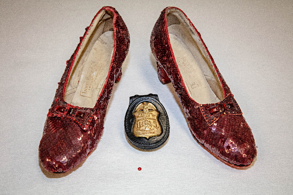 Recovered ruby slippers