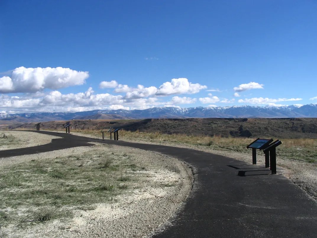 Interpretive signs at the Bear River Massacre Site