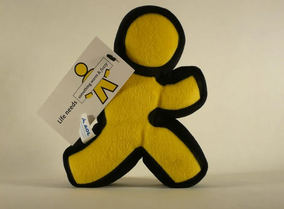 The AOL Instant Messenger icon became so well known it was made into a plush toy.