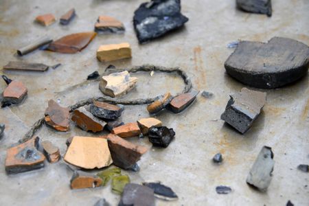 Archaeologists found these stoneware fragments in the wreckage of the Dannebroge.