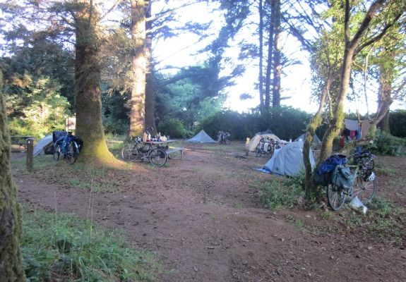 The hiker/biker campsite at Harris Beach State Park