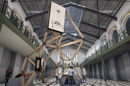 “The Co-Lab” is a first-of-its-kind collaborative design experience where museumgoers can build virtual future communities in real time, alongside artificial intelligence (A.I.) acting as a design partner.  