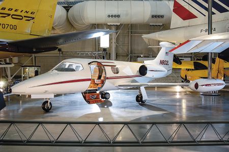 Although the Museum’s Lear Jet was retired from flying status in June 1966, it continued to perform as a wind-tunnel test model with NASA for years. 