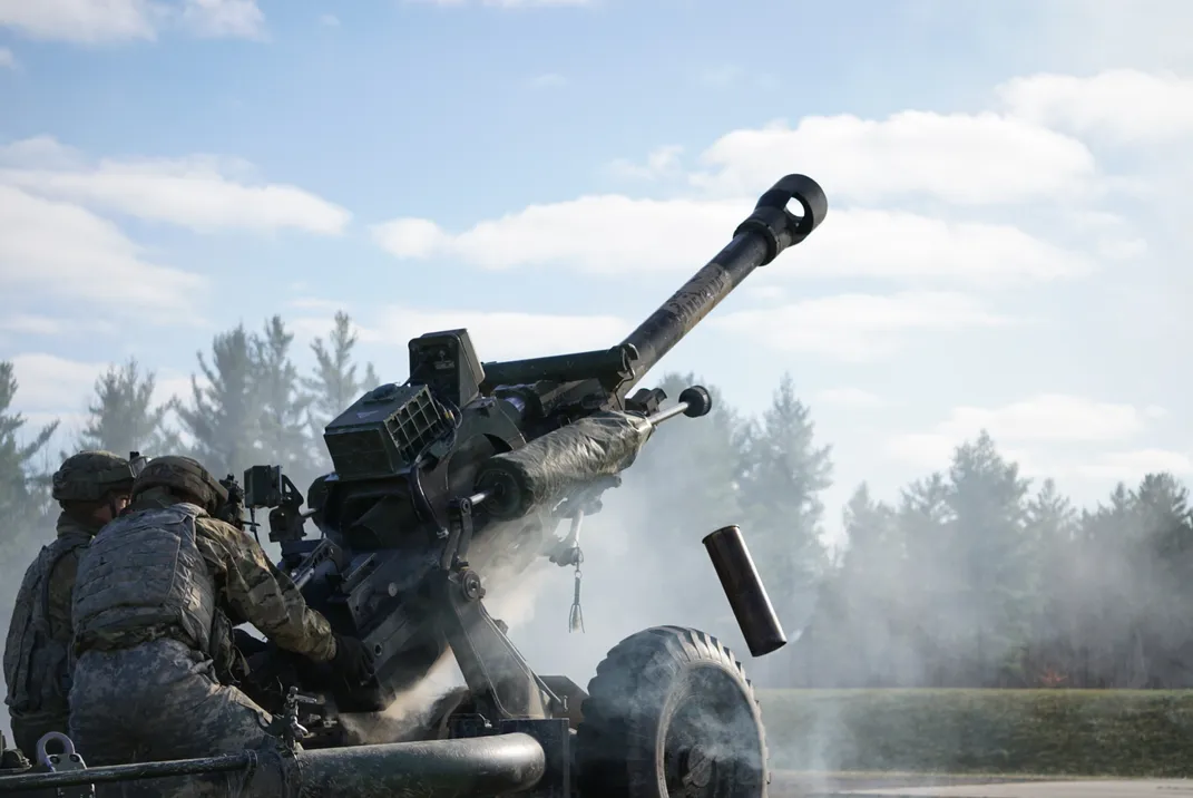 10 - Artillerymen from 2nd Battalion, 15th Field Artillery Regiment, fire rounds from an M119A1 howitzer during a live-fire exercise at Fort Drum.