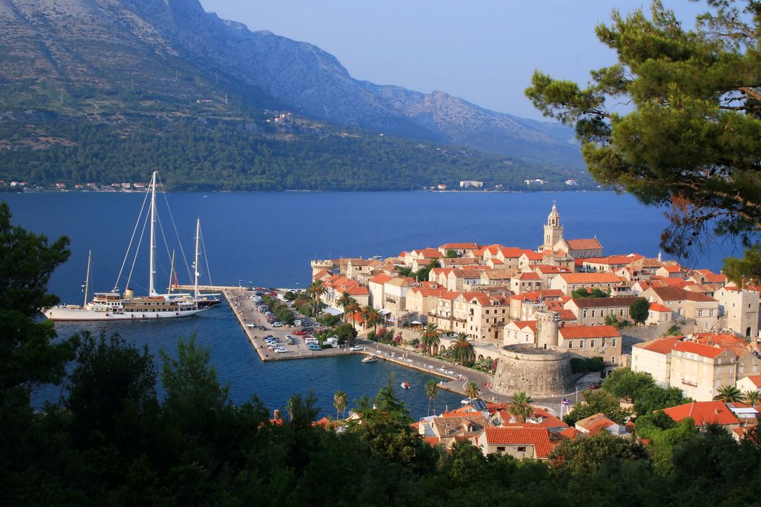 The town of Korcula, along the Dalmatian Coast
