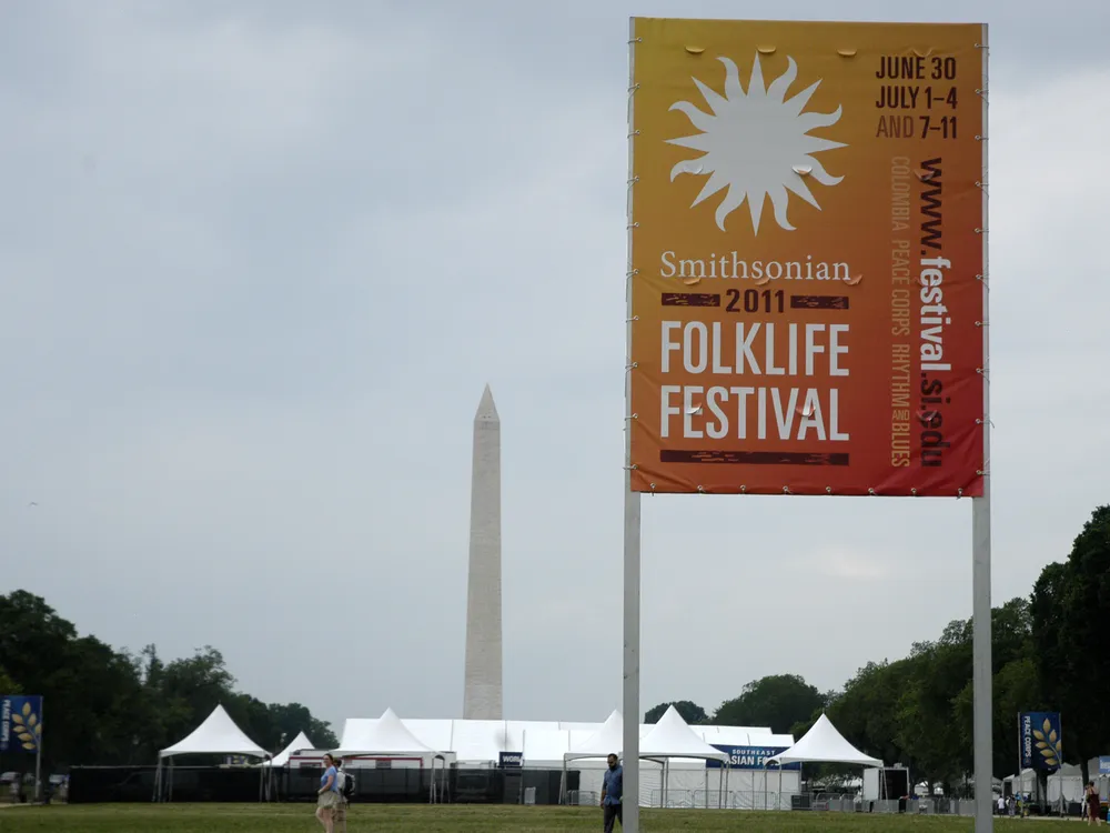 The tents go up for the 2011 Smithsonian Folklife Festival
