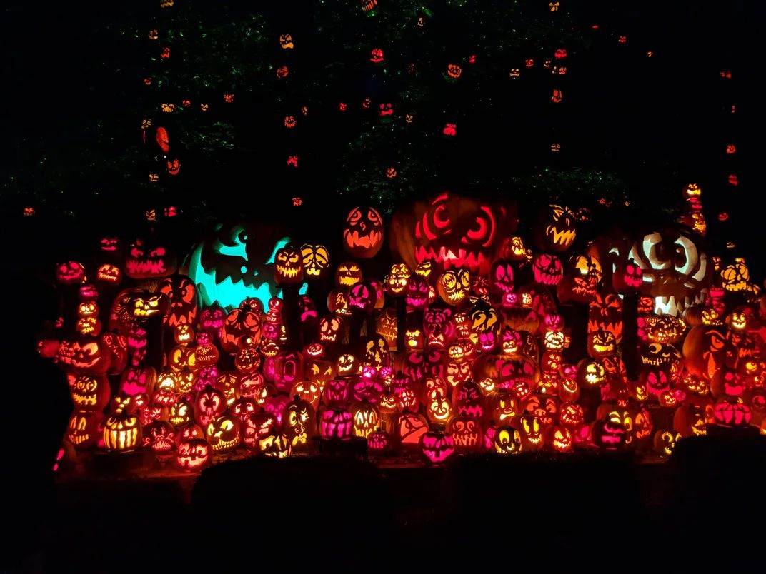 9 - A sea of smiling, scowling and screaming pumpkins illuminates the Jack-O’-Lantern Spectacular in Louisville, Kentucky.