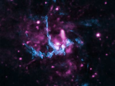 The supermassive black hole Sagittarius A* at the center of the Milky Way. 