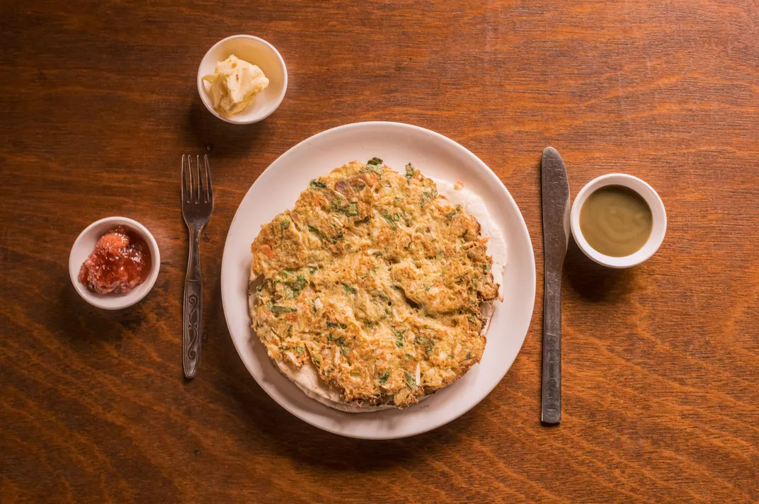 A vegetable masala omelet