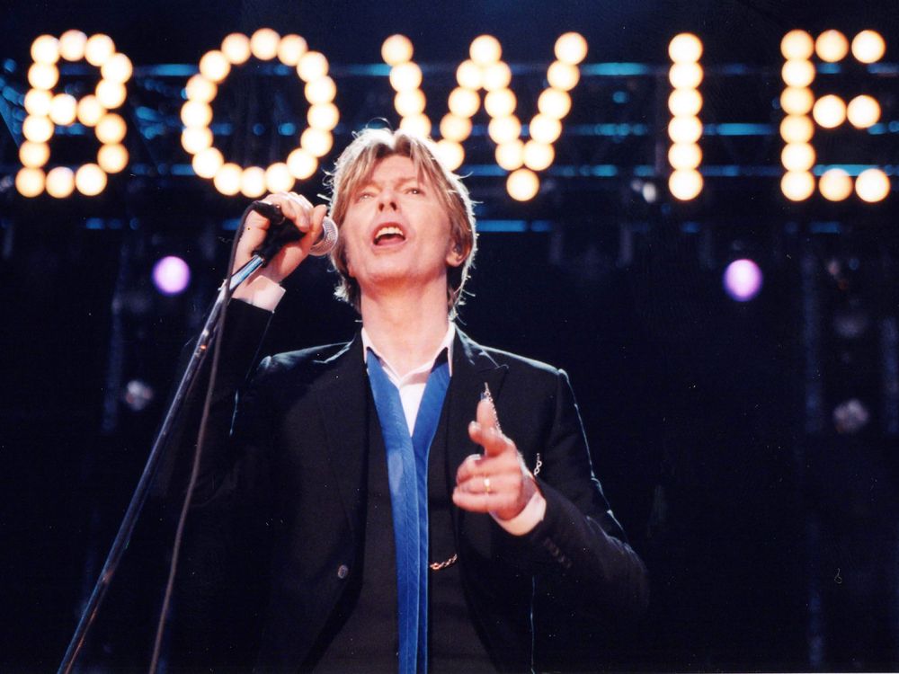 David Bowie performing live onstage at Verizon Amphitheater