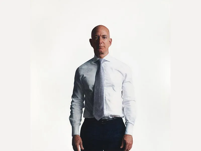 Robert McCurdy, photorealist portrait of Jeff Bezos