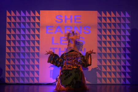 “As the times have become increasingly more political, people have begun projecting more politicalness into the work,” notes artist Jeffrey Gibson, who is a featured artist this week at the National Portrait Gallery's "Identify" program.