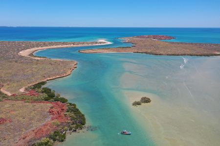 Turquoise waters of the Murujuga site.