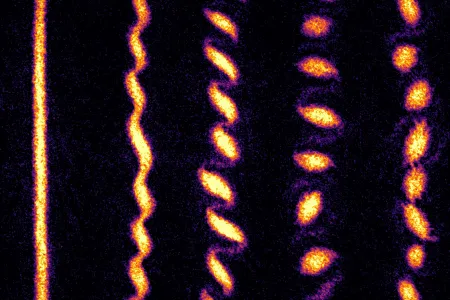 Reseachers observed sodium atoms breaking up into crystal particles that resemble tornado-like structures after entering a quantum state.
