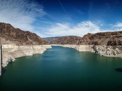 Lake Mead photographed from the Hoover Dam in Nevada