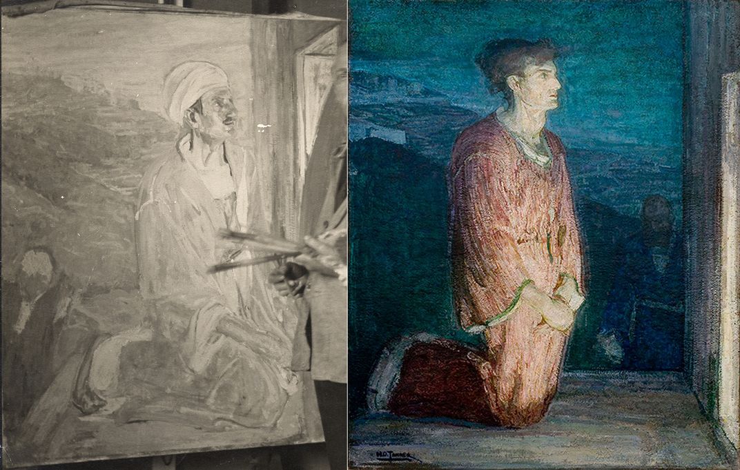 (L) Detail of Judas by Henry Ossawa Tanner (R) Two Disciples at the Tomb by Henry Ossawa Tanner courtesy of Michael Rosenfeld Gallery