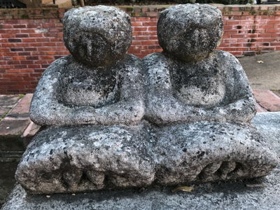 Art collector John Foster spotted this sculpture, titled&nbsp;Martha and Mary, in the front yard of a St. Louis home in 2019.&nbsp;