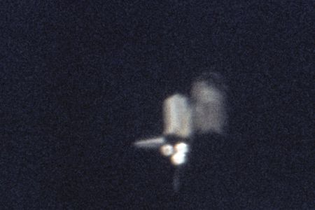 Ground-based cameras captured the ascent of Columbia during the first space shuttle launch. But in order to inspect the vehicle's insulating tiles, NASA needed a more powerful camera.