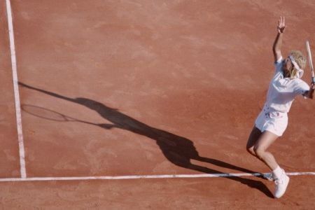 Superachiever Martina Navratilova competes at the 1989 French Open.