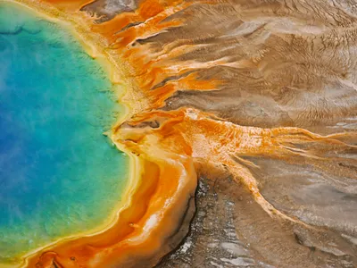 The Grand Prismatic Spring inside Yellowstone National Park