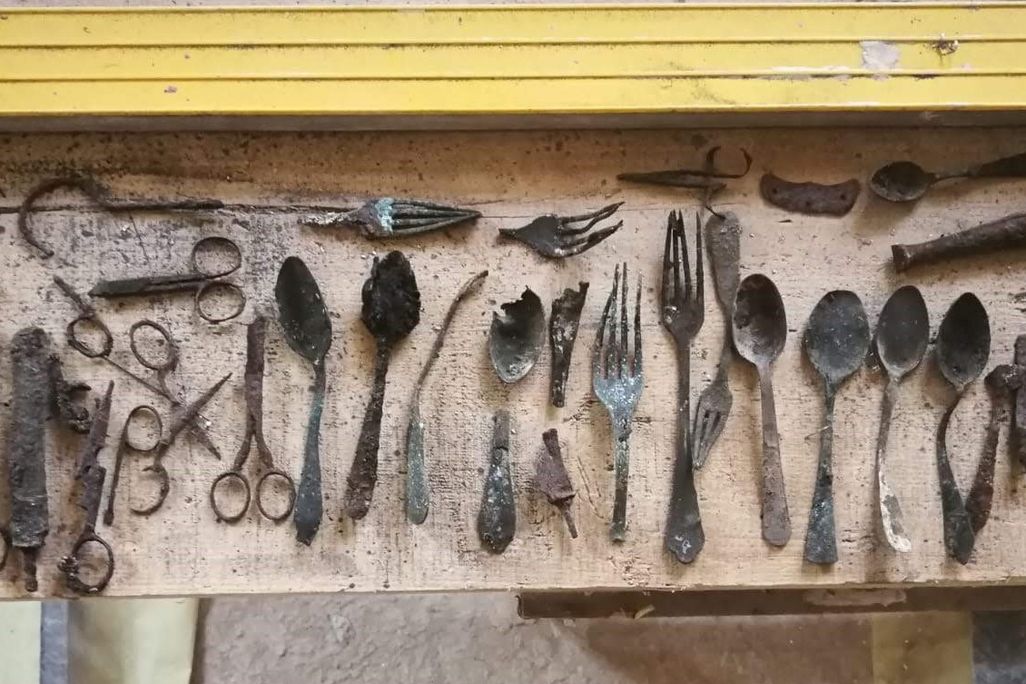 Cache of tools found at Auschwitz