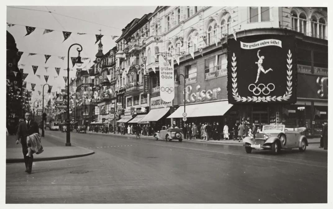 View of Berlin street during the 1936 Summer Olympics