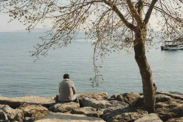 A quiet moment by the seaside under the early spring light. thumbnail