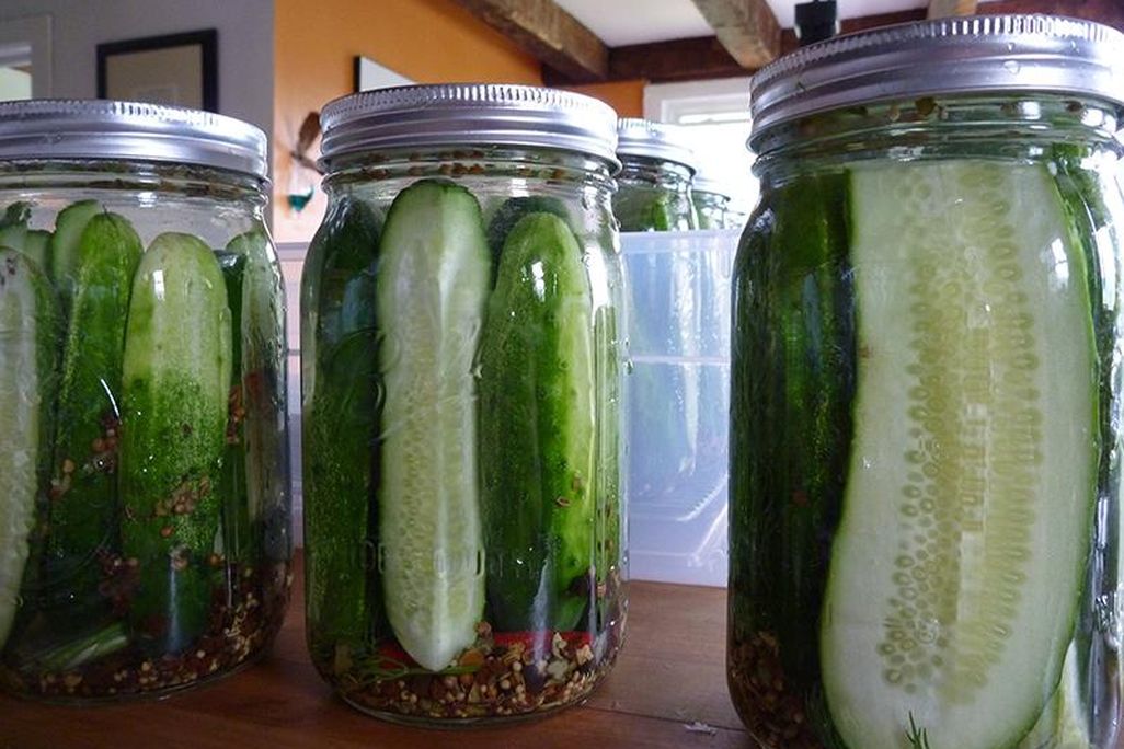 Pickles in jars