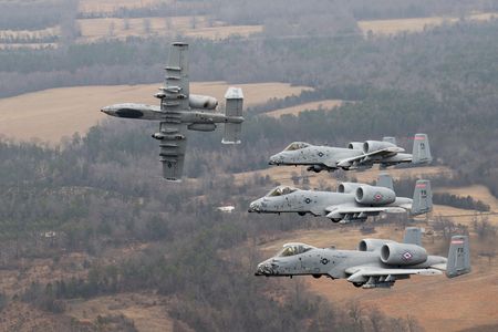 A-10Cs from what was then the 188th Fighter Wing of the Arkansas Air National Guard fly formation maneuvers over Fort Smith in 2013. The A-10 is slowly disappearing. The 188th divested itself of its last Warthogs (and its “Fighter” designation) in June 2014.
