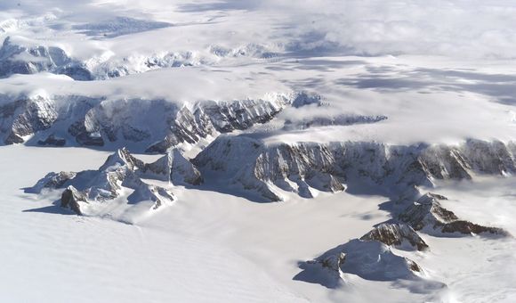 Rising atmospheric carbon dioxide is causing global warming. This means glaciers in Antarctica are melting. Those same glaciers were originally made when carbon dioxide dropped 34 million years ago. (NASA/Jim Ross)