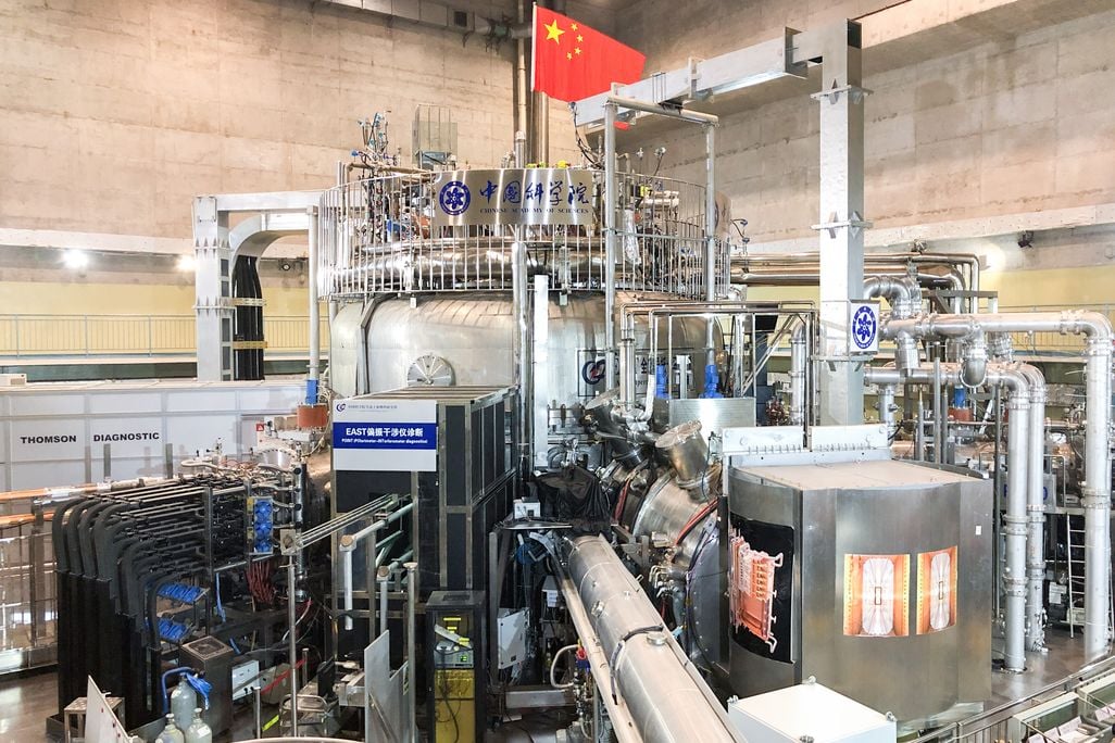 An image of the China's Experimental Advanced Superconducting Tokamak (EAST)