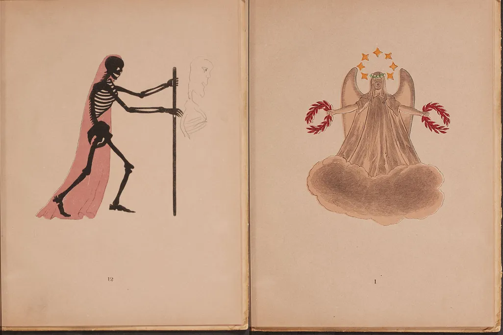 Drawings of specters from J.H. Brown's "Spectropia"