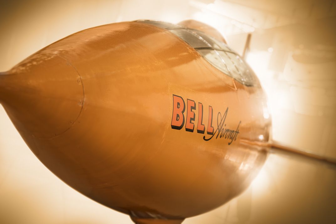 The nose of the Bell X-1, designed like a .50-caliber bullet.