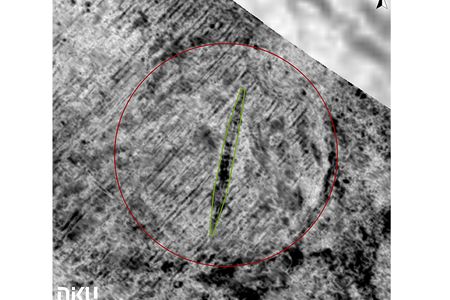 The newly discovered Viking ship