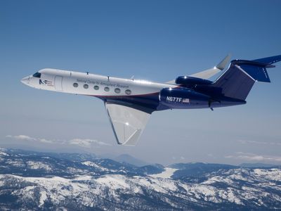 The Gulfstream V operated by the National Center for Atmospheric Research will spend four minutes under totality by flying along the eclipse path.