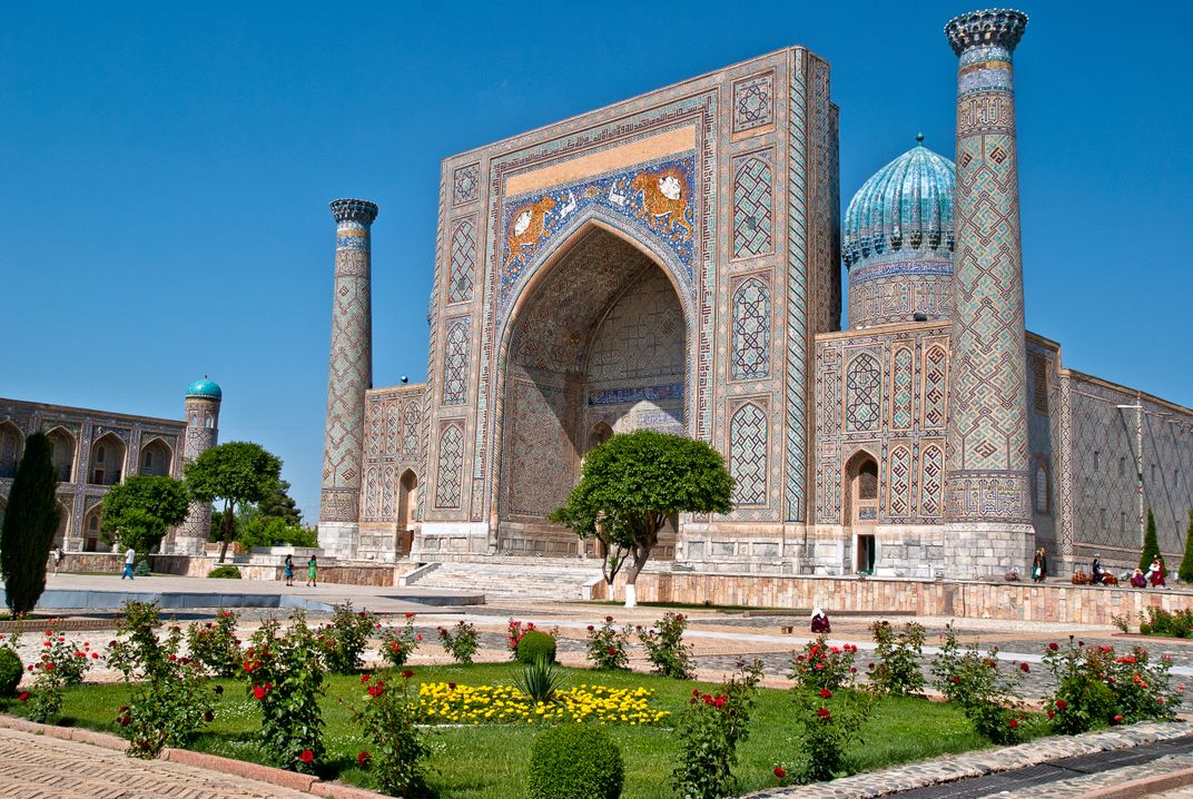 The Sher Dor Madrassah, Registan Square Ensemble, Samarkand, Uzbekistan