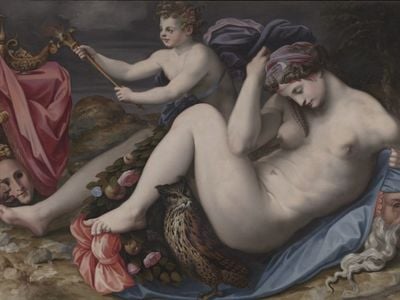 "The Night," Michele di Rodolfo del Ghirlandaio, oil on panel, Galleria Colonna, Rome, Italy