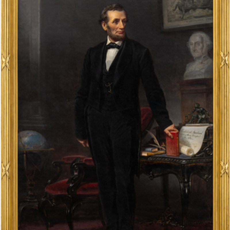 Abraham Lincoln Standing In Color