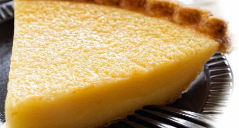 A slice of buttermilk pie