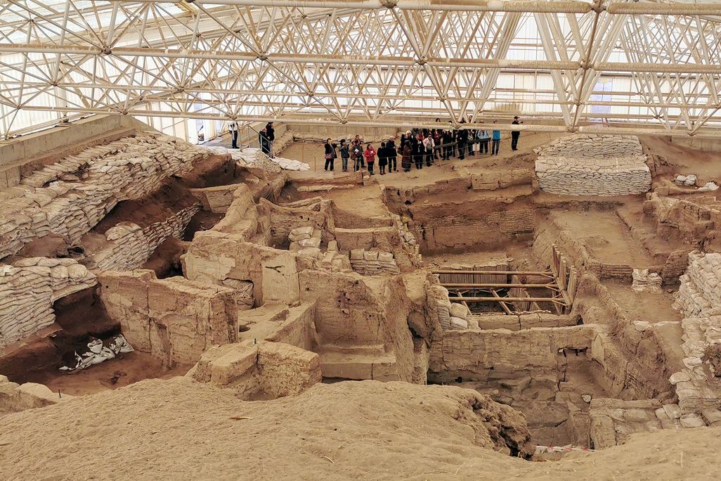 An overhead view of Catalhoyuk