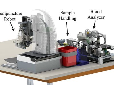 A rendering of the venipuncture robot