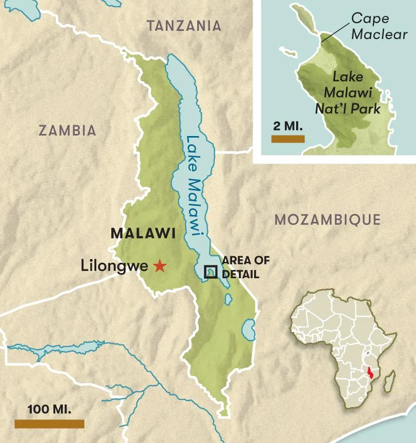 map of Malawi
