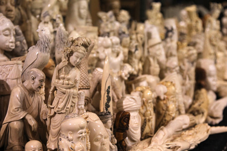 Six tons of ivory was destroyed by U.S. Fish and Wildlife Service workers.